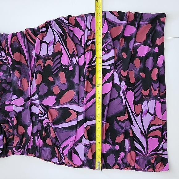 Ricki's Sleeveless Tiered Sheath Sleeveless Dress Purple Black  Lined Stretch XL - Picture 13 of 15